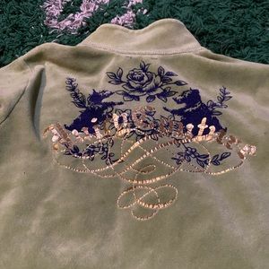 Juicy couture green track zip up jacket